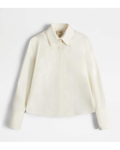 Tod's Shirt In Poplin - White