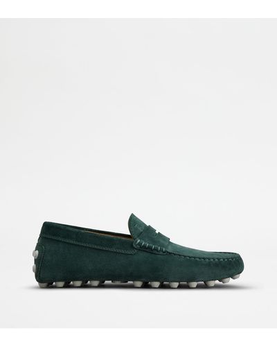 Tod's Gommino Bubble In Suede - Green
