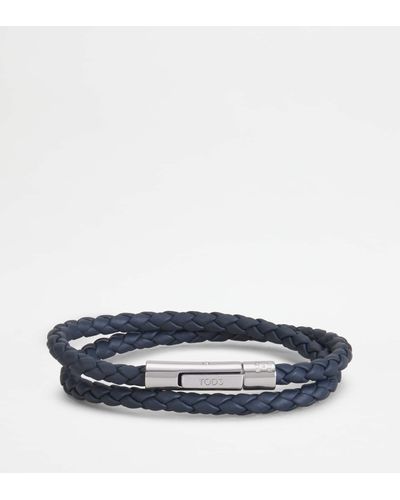 Tod's Mycolors Bracelet In Leather - Blue