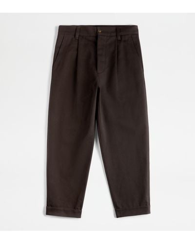 Tod's Pantalon avec Pinces - Noir
