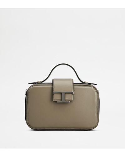 Tod's Camera Bag In Leather Mini - Natural