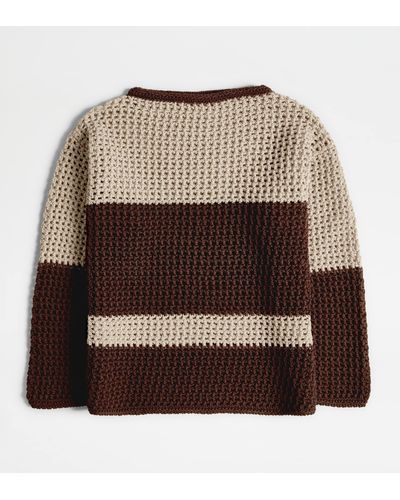 Tod's Jumper In Cotton - Brown