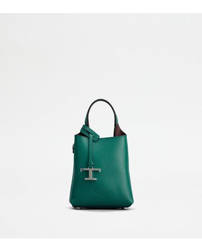 Tod's Micro Bag In Leather - Green