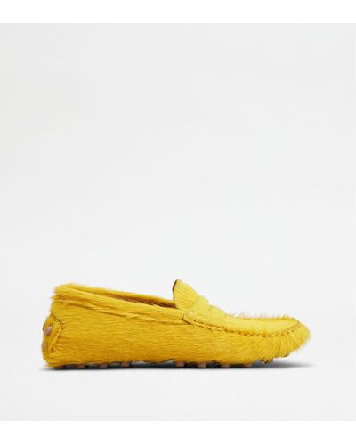 Tod's Gommino Bubble In Pony-skin Effect Leather - Yellow