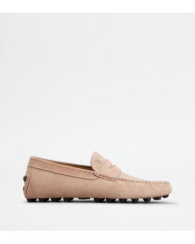 Tod's Gommino Bubble In Suede - Pink