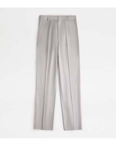 Tod's Trousers In Wool - Grey