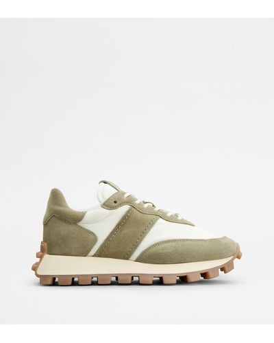 Tod's Trainers 1t In Suede And Fabric - Natural