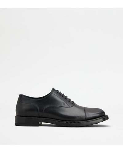 Tod's Lace-ups In Leather - Blue