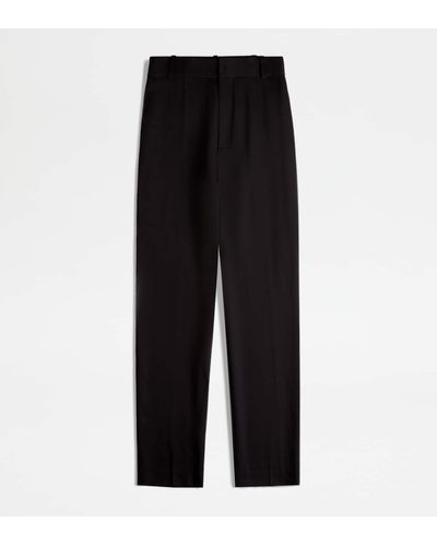 Tod's Trousers In Wool - Black