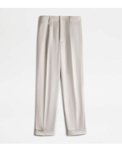 Tod's Pantalon Avec Pinces - Blanc