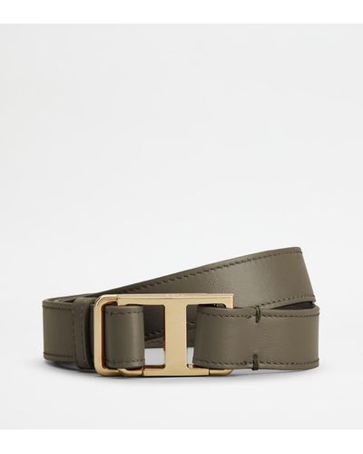 Tod's T Timeless Belt In Leather - Natural