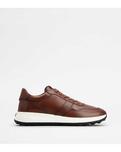 Tod's Sneakers en Cuir - Marron