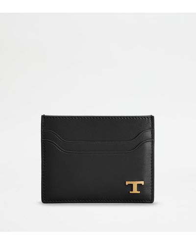 Tod's Card Holder In Leather - Black