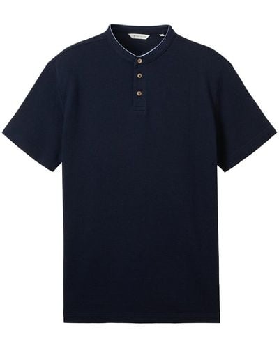 Tom Tailor Poloshirt mit Stehkragen - Blau