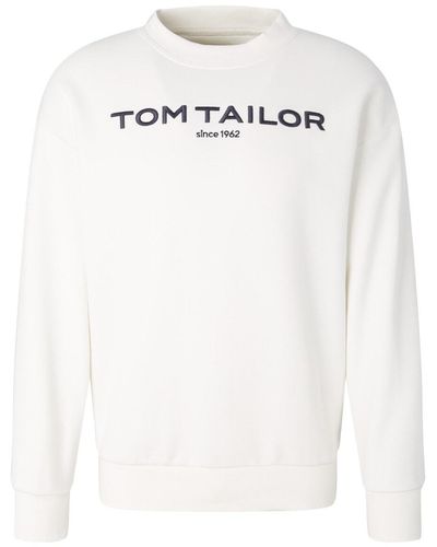 Tom Tailor Sweatshirt mit Logoprint - Weiß