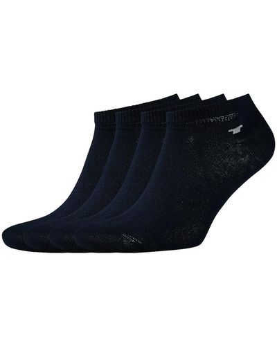 Tom Tailor Unisex Viererpack Sneaker Socken - Blau