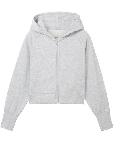 Tom Tailor Mädchen Cropped Hoodie - Weiß