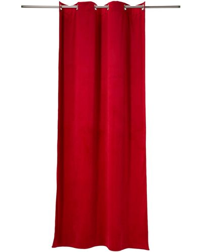 Tom Tailor Unisex Vorhang in Samt-Optik - Rot
