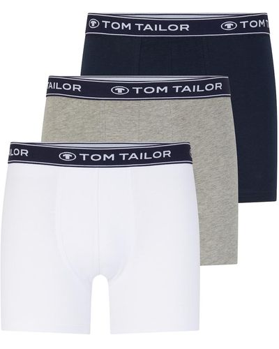 Tom Tailor Long Pants im Dreierpack mit Webbund - Grau