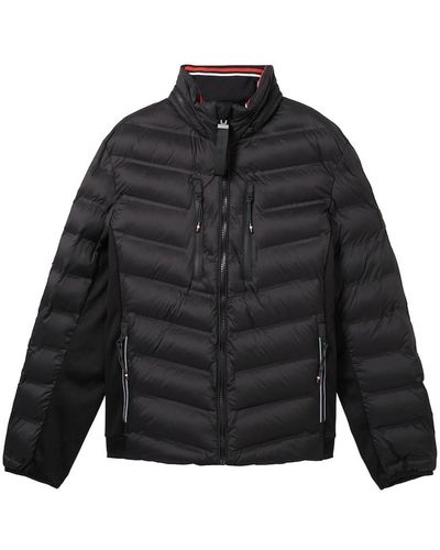 Tom Tailor Hybrid Jacke mit abnehmbarer Kapuze - Schwarz