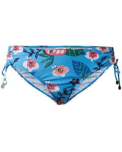 Tom Tailor Bikini-Slip mit Blumenmuster - Blau