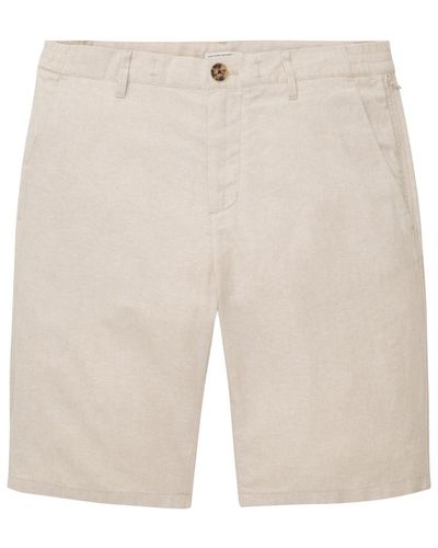 Tom Tailor Regular Shorts mit Leinen - Weiß