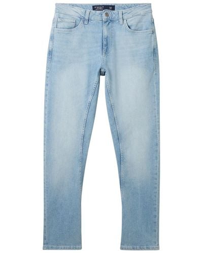 Tom Tailor Regular Tapered Jeans mit recycelter Baumwolle - Blau