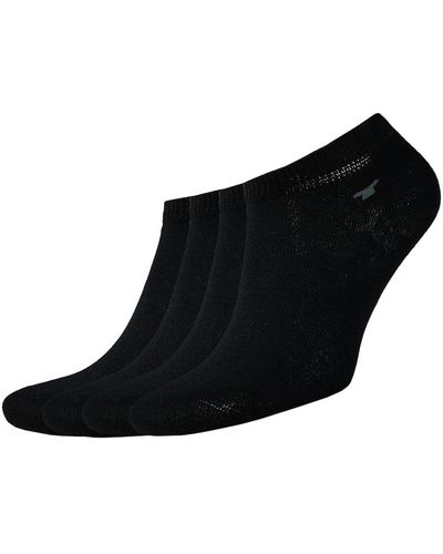 Tom Tailor Unisex Viererpack Sneaker Socken - Schwarz