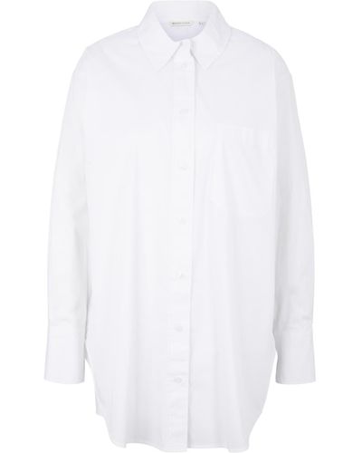 Tom Tailor DENIM Oversized Hemd - Weiß