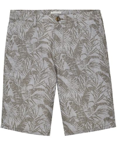 Tom Tailor Regular Shorts mit Leinen - Grau