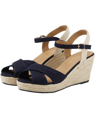 Tom Tailor Sandalen mit Keilabsatz - Blau