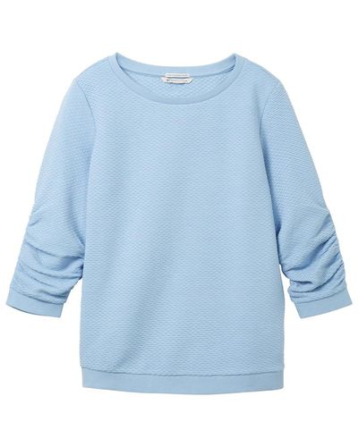 Tom Tailor DENIM Strukturiertes Sweatshirt - Blau