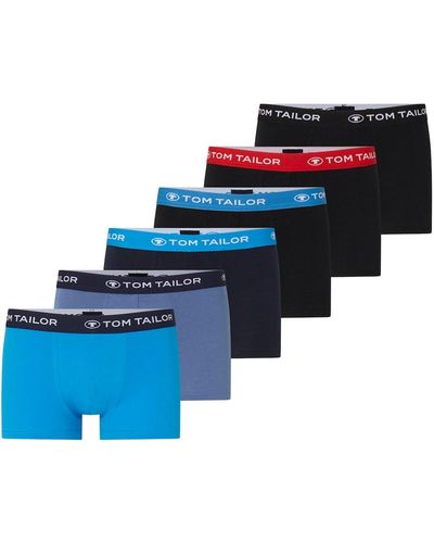 Tom Tailor Boxershorts im 6er-Pack - Blau