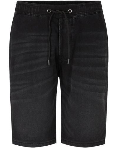 Tom Tailor DENIM Denim Shorts mit elastischem Bund - Schwarz
