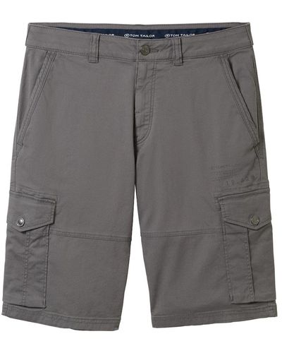 Tom Tailor Cargo Shorts - Grau