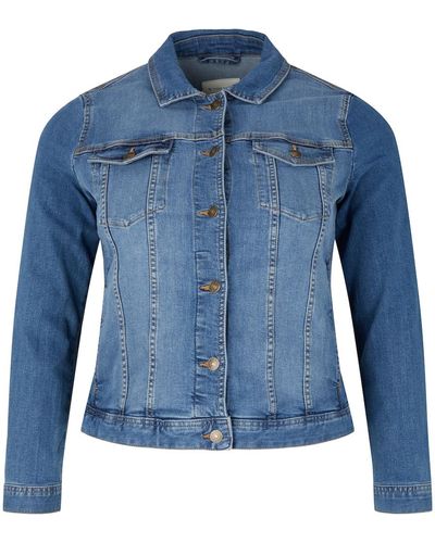 Tom Tailor Plus - Jeansjacke im Washed-Look - Blau