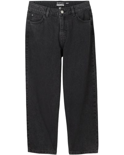 Tom Tailor Jungen Baggy Jeans mit recycelter Baumwolle - Schwarz