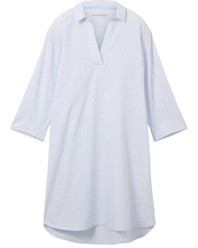 Tom Tailor Nachthemd mit 3/4 Arm - Weiß