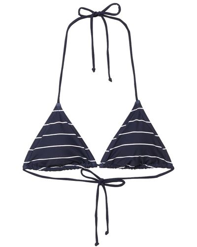 Tom Tailor Gestreiftes Bikini-Top - Blau