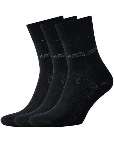Tom Tailor Dreierpack Basic Socken - Schwarz