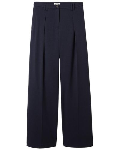 Tom Tailor Lea Wide Leg Hose mit recyceltem Polyester - Blau