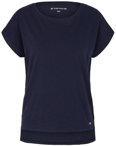 Tom Tailor T-Shirt mit Logo-Print - Blau