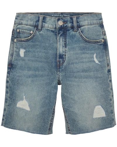 Tom Tailor Jungen Jeansshorts im Destroyed Look - Blau