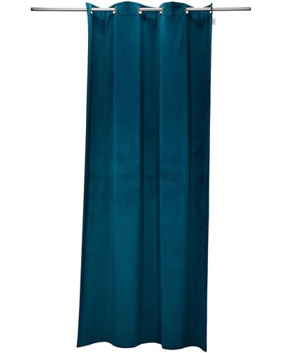 Tom Tailor Unisex Vorhang in Samt-Optik - Blau