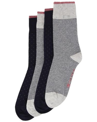 Tom Tailor Sechserpack Socken mit Allover-Print - Grau