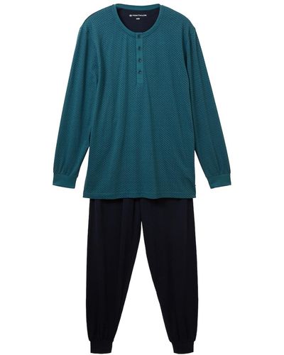 Tom Tailor Gemustertes Pyjama - Blau