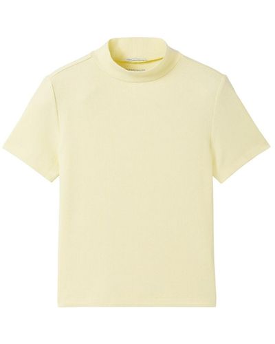 Tom Tailor Mädchen Cropped T-Shirt mit Bio-Baumwolle - Gelb