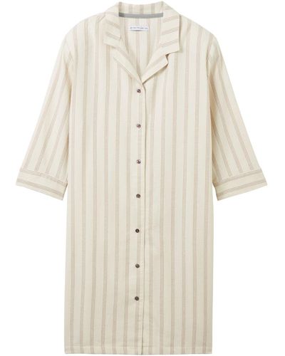 Tom Tailor Nachthemd mit Streifenmuster - Weiß