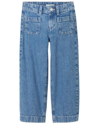 Tom Tailor Mädchen Wide Leg Jeans mit Bio-Baumwolle - Blau