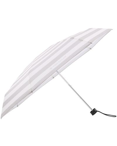 Tom Tailor Unisex Gestreifter Regenschirm im Mini-Format - Grau